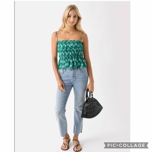 FRAME Le High Straight Leg Ankle Cropped Raw Hem High Rise Jeans Size 31